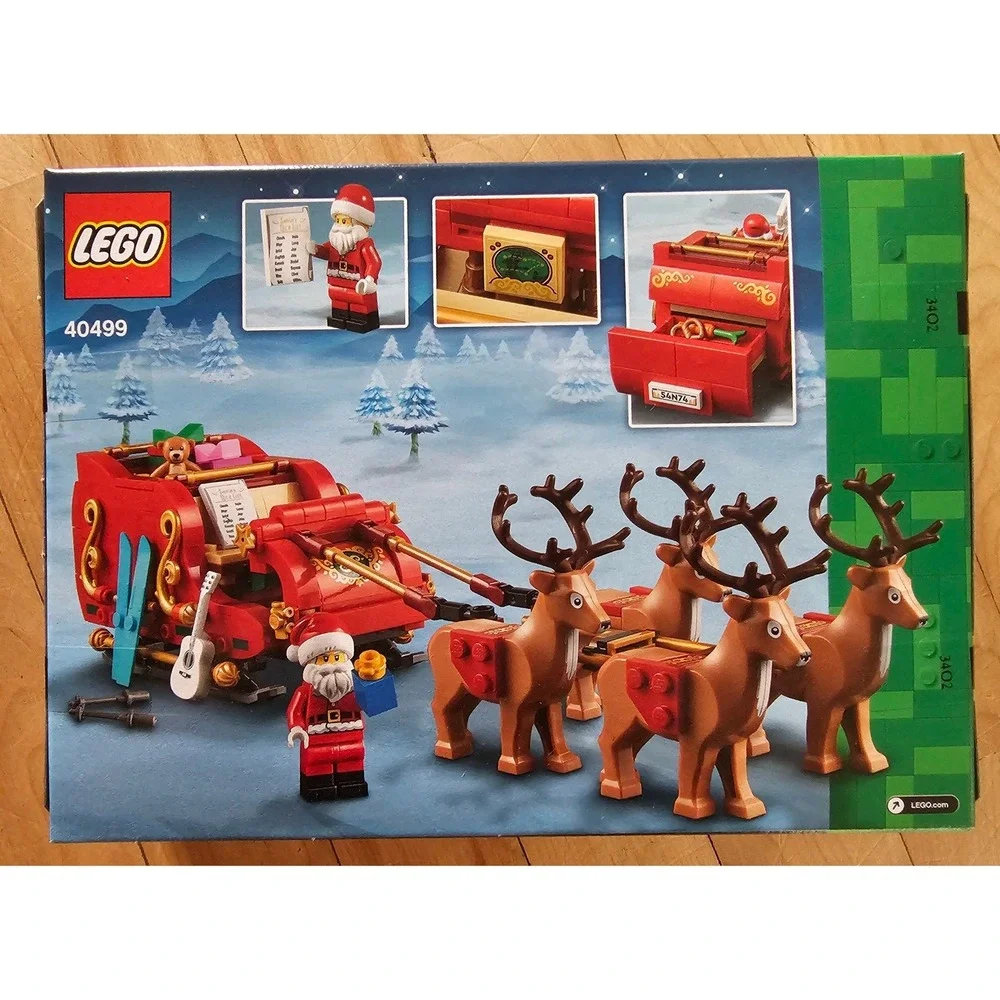 LEGO Santa's Sleigh 40499 Christmas Building Toy Set 343 Pieces 4‎ Reindeer New